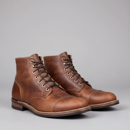 Robuste Arbeitsstiefel Herren | Schnürstiefel mit Knöcheldesign