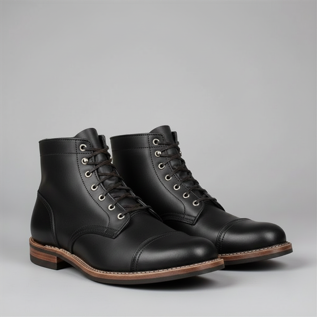 Robuste Arbeitsstiefel Herren | Schnürstiefel mit Knöcheldesign