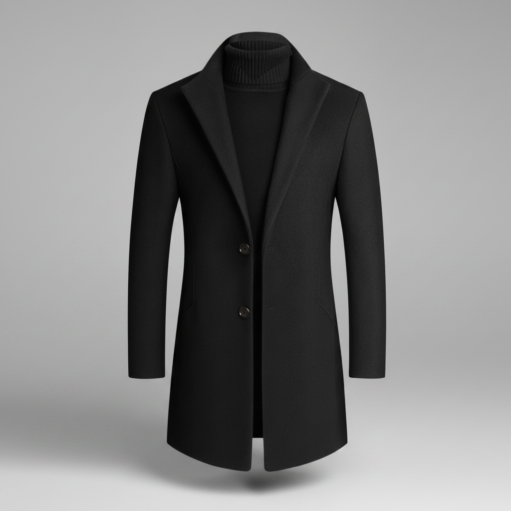 Eleganter Langer Herrenmantel | Stilvoller Herren Mantel