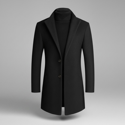 Eleganter Langer Herrenmantel | Stilvoller Herren Mantel