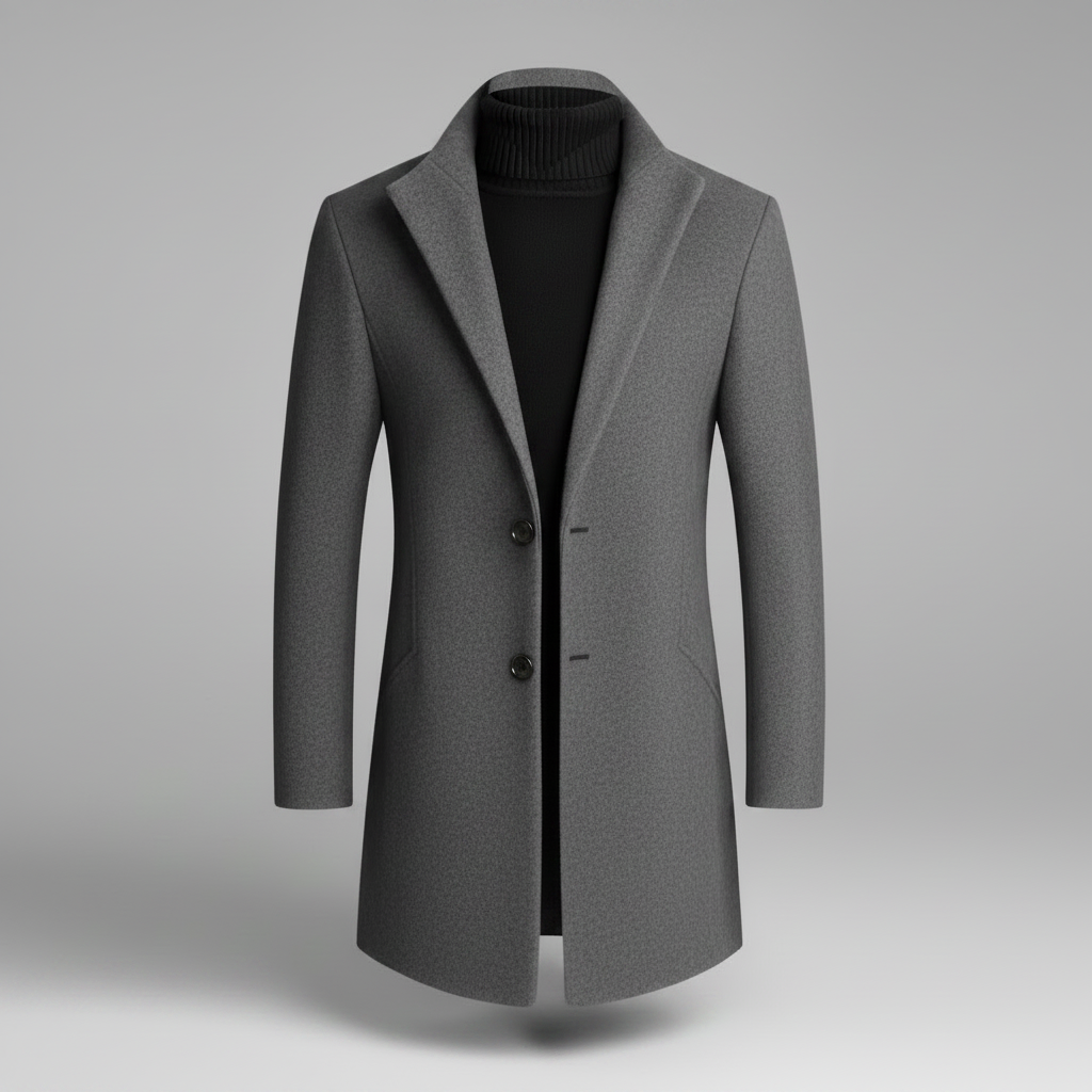 Eleganter Langer Herrenmantel | Stilvoller Herren Mantel