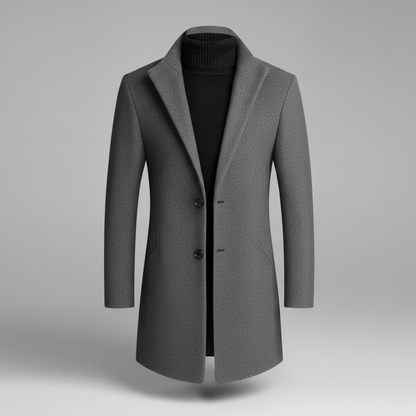 Eleganter Langer Herrenmantel | Stilvoller Herren Mantel