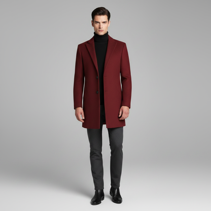 Eleganter Langer Herrenmantel | Stilvoller Herren Mantel