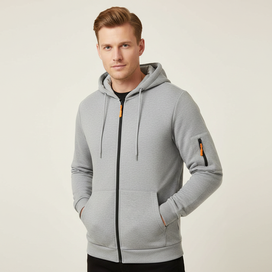 Utility Hoodie | Herren Zip Kapuzenpullover mit Reißverschluss