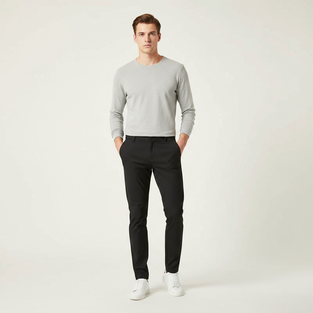 Saul | Herren Slim Fit Hose aus Dehnbarem Stoff