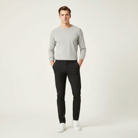 Saul | Herren Slim Fit Hose aus Dehnbarem Stoff