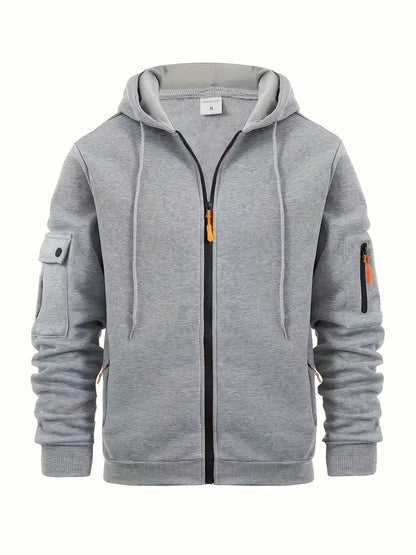 Utility Hoodie | Herren Zip Kapuzenpullover mit Reißverschluss 0