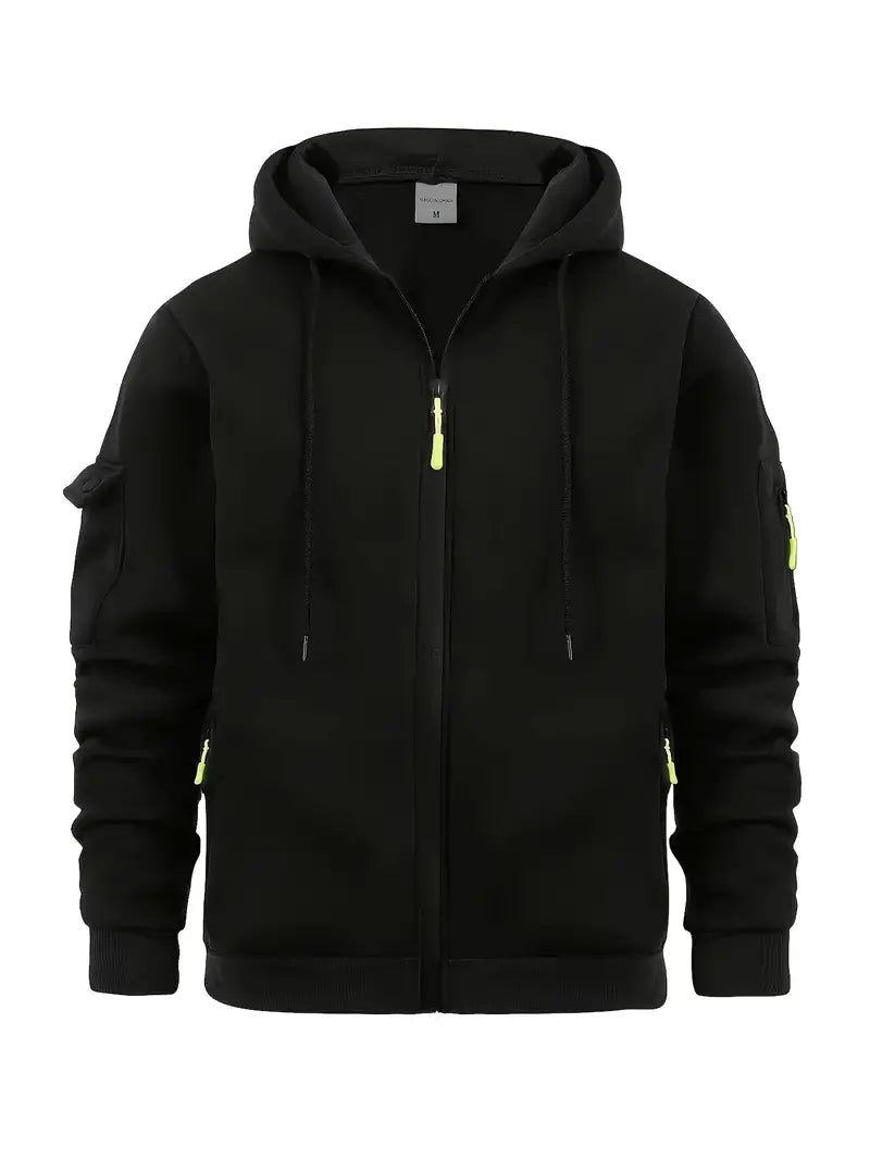 Utility Hoodie | Herren Zip Kapuzenpullover mit Reißverschluss 3
