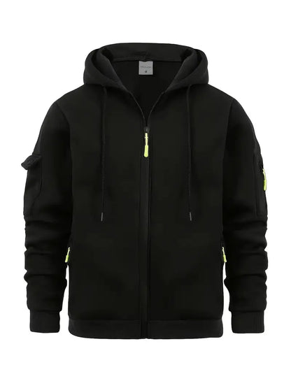 Utility Hoodie | Herren Zip Kapuzenpullover mit Reißverschluss 3