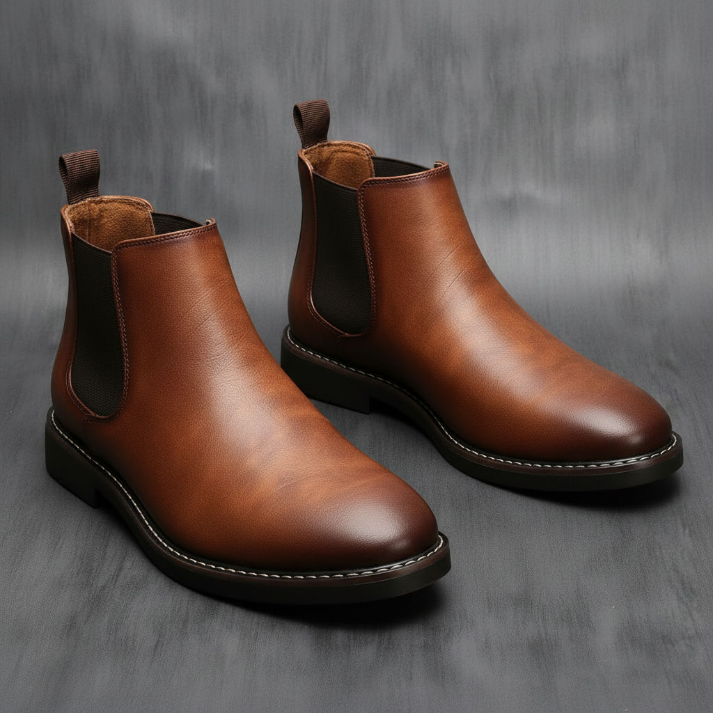 Wasserdichte Chelsea Boots Braun | Knöchelhohe Stiefel