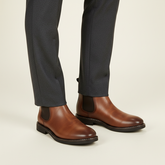 Wasserdichte Chelsea Boots Braun | Knöchelhohe Stiefel